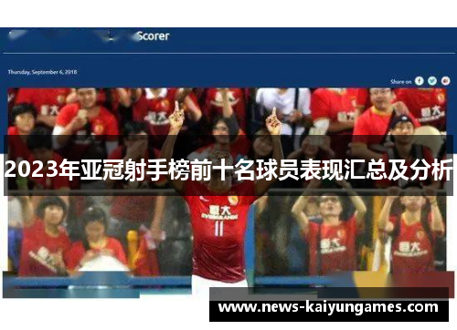 2023年亚冠射手榜前十名球员表现汇总及分析